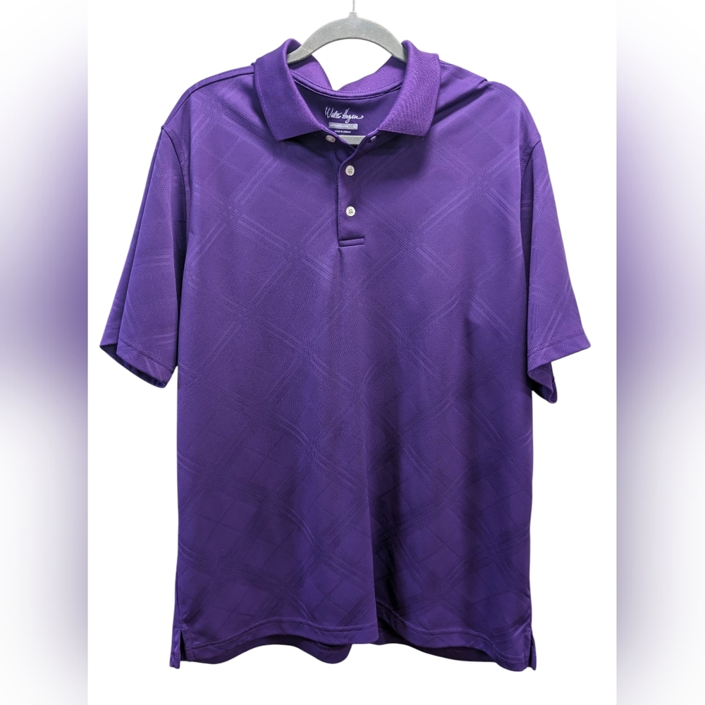 Walter Hagen Purple Performance Cool Polo Golf Shirt Size Large